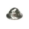 Soporte metal acero mate de 90mm clásico y una salida