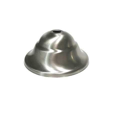 Soporte metal acero mate de 90mm clásico y una salida