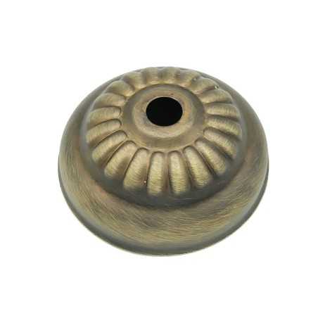 Florón metal oro viejo de 65mm con moldura y una salida