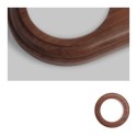 Marco simple mecanismos empotrar madera oscura redondo