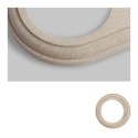 Marco simple mecanismos empotrar madera natural redondo