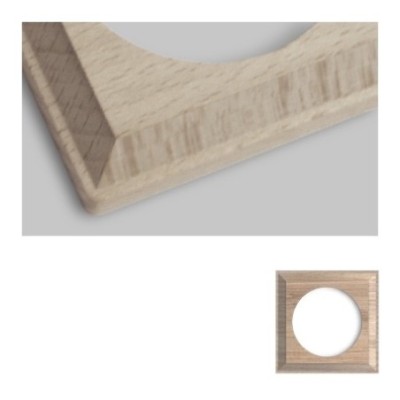 Marco simple mecanismos empotrar madera natural cuadrado