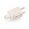 Clavija de goma blanca tipo schuko 10/16A para lámparas