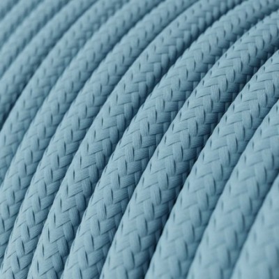 Cable decorativo textil a metros homologado azul cielo