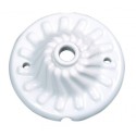 Soporte de porcelana clásico blanco 100mm y una salida