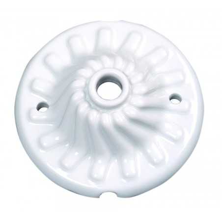 Soporte de porcelana clásico blanco 100mm y una salida