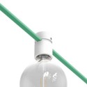 Portalámparas decorativo blanco para cable de guirnalda