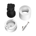 Portalámparas decorativo blanco para cable de guirnalda