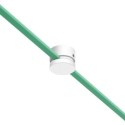 Pieza pasante color blanco para sujetar cable guirnalda