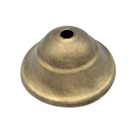 Soporte metal oro viejo de 90mm clásico y una salida