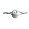 Aislador de porcelana ocre grande para cable trenzado