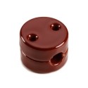 Pasacables de porcelana marrón para instalación decorativa