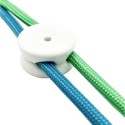 Pasacables de porcelana doble para instalación decorativa