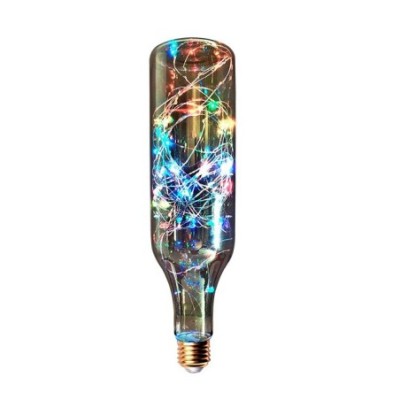 Bombilla LED botella con hilo luz de colores 246mm x 74mm