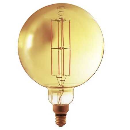 Bombilla decorativa gigante 8W E27 cristal ámbar 200mm