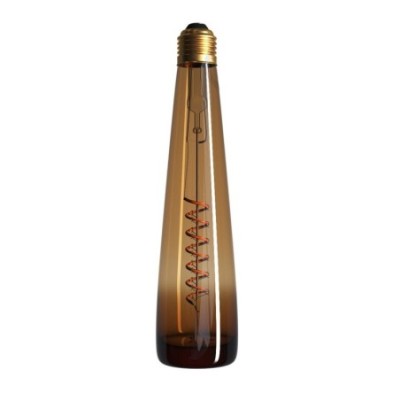 Bombilla LED botella cristal marrón 8W regulable 2200K