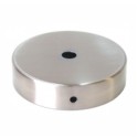 Soporte de metal acero mate 80mm diámetro y una salida