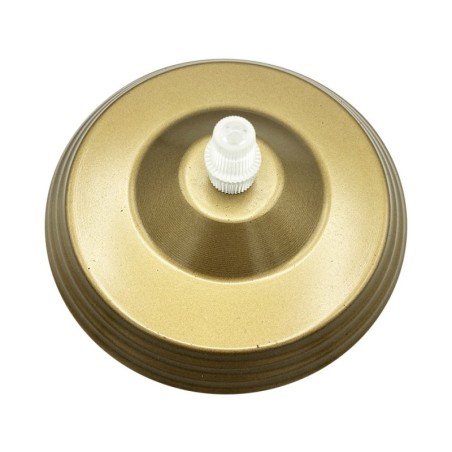 Soporte metal clásico dorado 120mm diámetro una salida