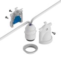 Portalámparas de guirnalda blanco IP65 para cable textil