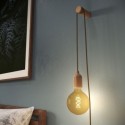 Soporte de pared color natural para cable decorativo