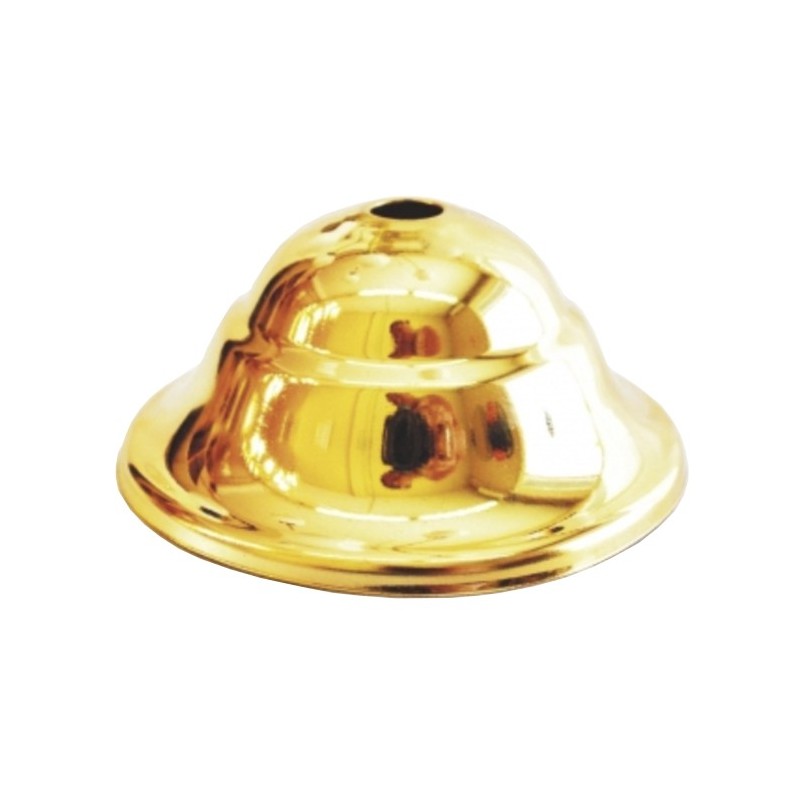 Soporte metal oro brillo 90mm diámetro clásico