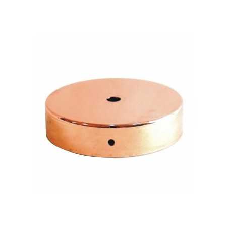 Soporte de metal cobre brillo 60mm diámetro y una salida