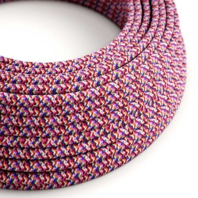 Cable decorativo textil a metros homologado pixel pink