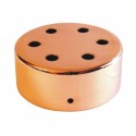 Soporte metal cobre brillo 100mm diámetro y seis salidas