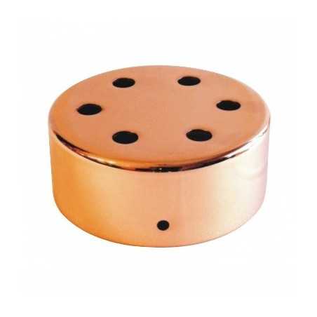Soporte metal cobre brillo 100mm diámetro y seis salidas