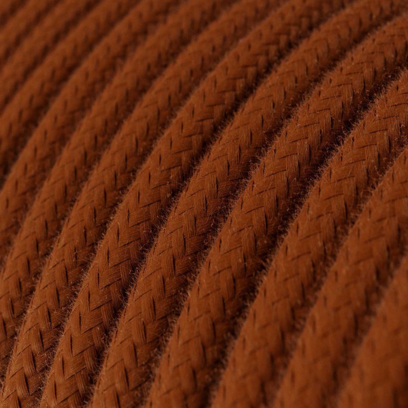 Cable decorativo textil a metros homologado marrón bosque