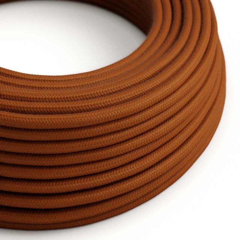 Cable decorativo textil a metros homologado marrón bosque