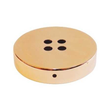 Soporte metal cobre brillo 100mm diámetro y cuatro salidas