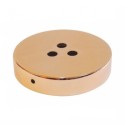 Soporte metal cobre brillo 100mm diámetro y tres salidas