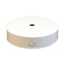 Soporte de metal color blanco 120mm diámetro y una salida
