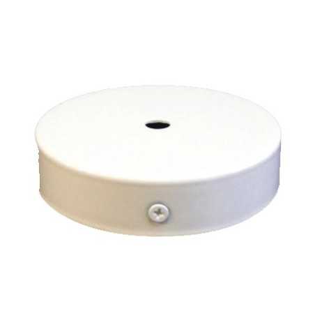 Soporte de metal color blanco 120mm diámetro y una salida