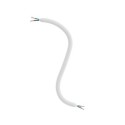 Tubo flexible forrado de tela blanca para hacer lámparas