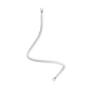 Tubo flexible forrado de tela blanca para hacer lámparas