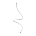 Tubo flexible forrado de tela blanca para hacer lámparas