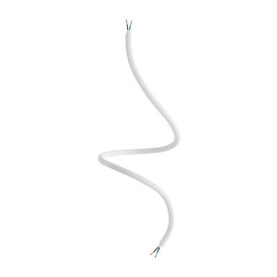 Tubo flexible forrado de tela blanca para hacer lámparas