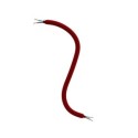 Tubo flexible forrado de tela roja para hacer lámparas