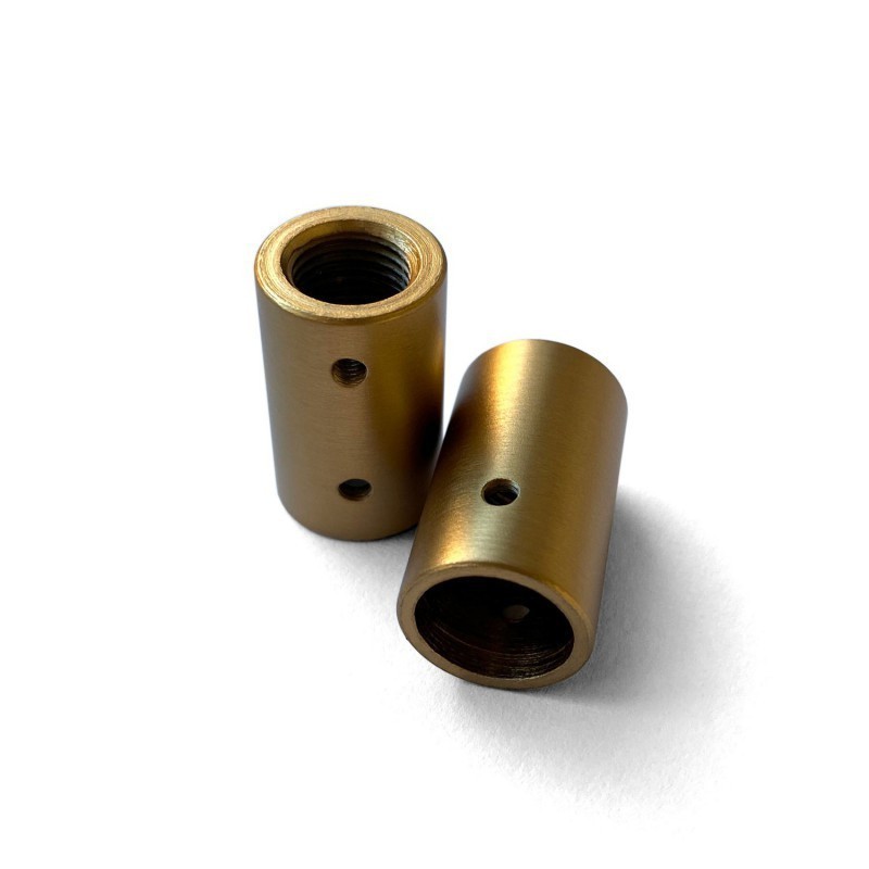 Pareja de finales para tubo especial flexible color bronce