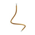 Tubo flexible forrado de tela dorado para hacer lámparas