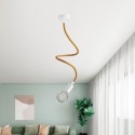 Tubo flexible forrado de tela dorado para hacer lámparas