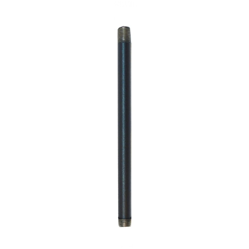 Tija de metal negro extremos roscados 10/100 100mm largo