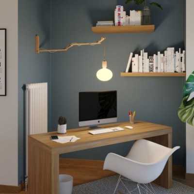 Brazo extensible y articulado de madera para lámparas