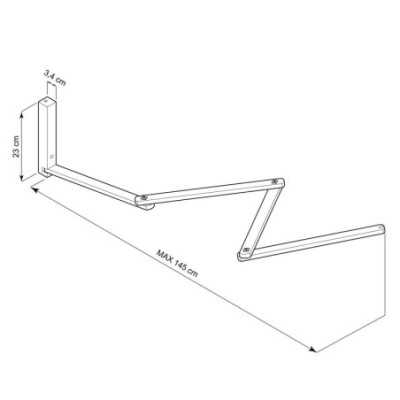 Brazo extensible y articulado de madera para lámparas