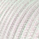 Cable decorativo textil a metros homologado blanco glitter