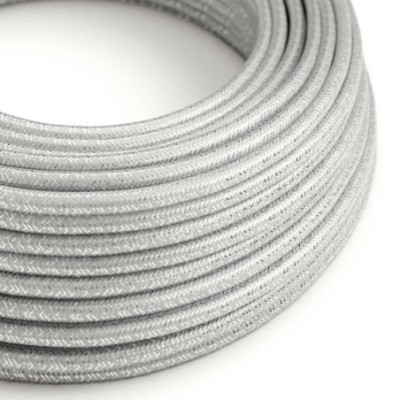 Cable decorativo textil a metros homologado gris glitter