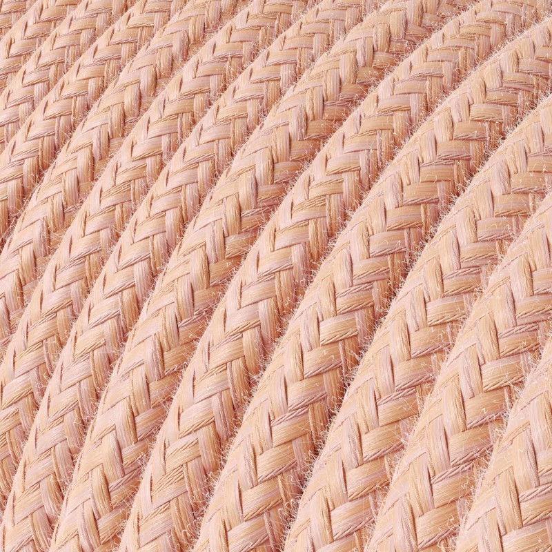 Cable decorativo textil a metros homologado salmón
