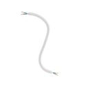 Tubo flexible forrado de tela plateada para hacer lámparas